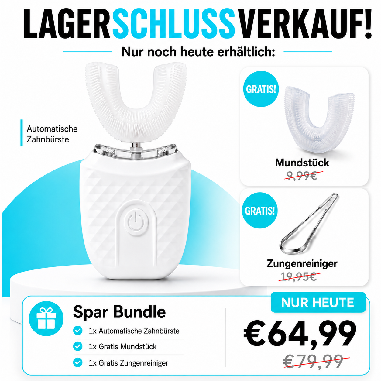 Vollautomatische U-förmige Zahnbürste