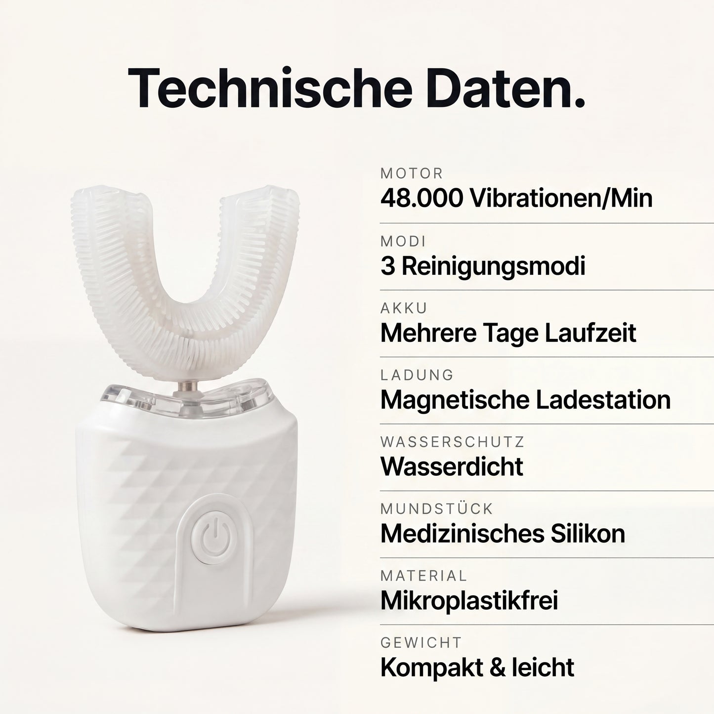 Vollautomatische U-förmige Zahnbürste